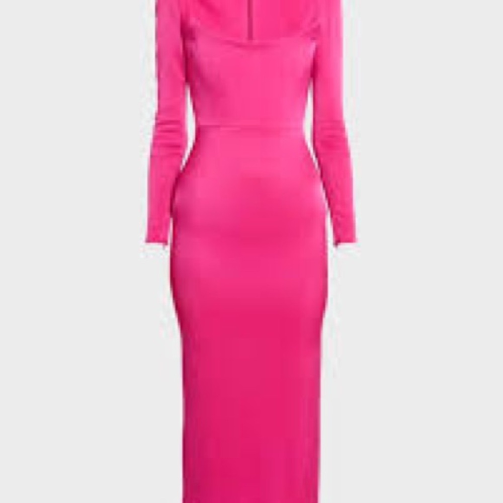 Alex Perry Pink Bodycon Long Sleeve Cocktail Dress - Picture 4 of 5